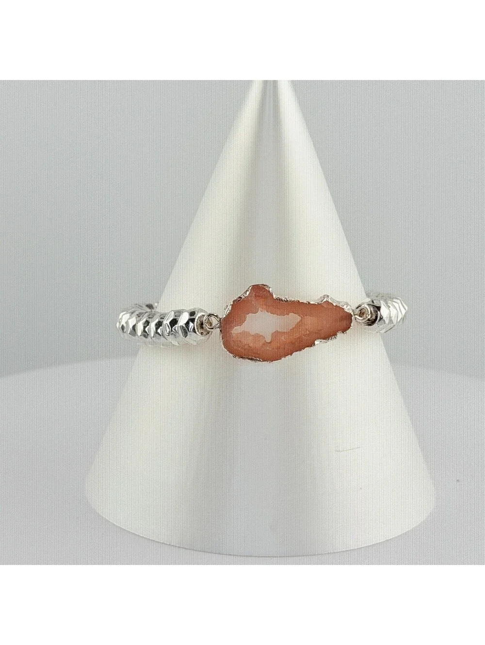 Bomb Party Single Stack Druzy Bracelet - on Silver Plating #159